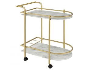 Desiree Serving Cart in Gold