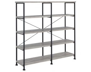 Analiese 4-Shelf Open Bookcase in Grey Driftwood