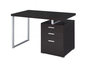 Brennan 3-Drawer Office Desk in Cappuccino