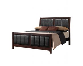 Carlton Queen Upholstered Bed in Cappuccino And Black