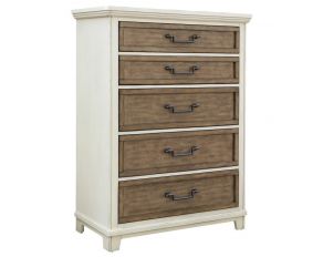 Glen Meadows Chest in White and Brown