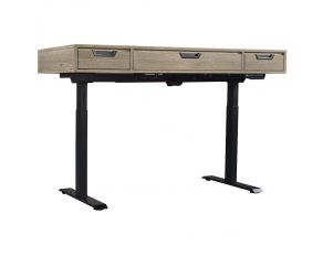 Harper Point 60 Inch Lift Top Desk in Bleached Khaki