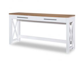 Franklin Sofa Table in Natural White and Oak