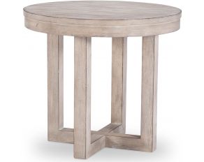 Westwood Round Lamp Table in Weathered Oak