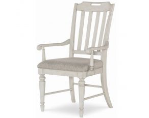 Brookhaven Slat Back Arm Chair in Vintage Linen