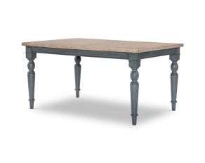 Easton Hills Leg Table in Stone Washed and Distressed Denim Finish