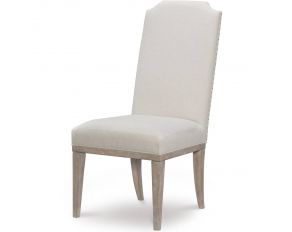 Monteverdi by Rachael Ray Upholstered Host Side Chair in Sun-Bleached Cypress Finish