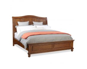 Oxford Traditional California King Sleigh Bed in Whiskey Brown