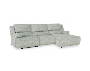 McClelland 3-Piece Reclining Sectional with Right Arm Facing Chaise in Gray