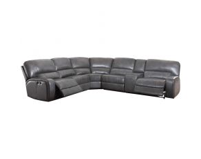 Saul Sectional Sofa in Gray Finish