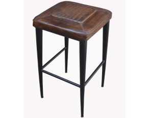 Alvaro Bar Stool in Antique Brown and Black