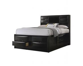 Briana Queen Platform Storage Bed in Black