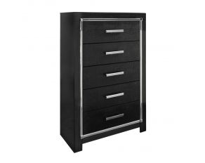 Kaydell 5 Drawer Chest in Black