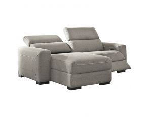 Mabton 2-Piece Power Reclining Sectional with LAF Chaise in Gray