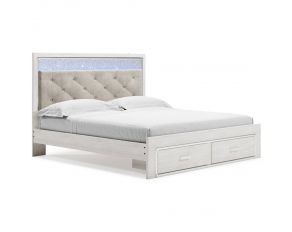 Altyra Queen Upholstered Storage Bed in White