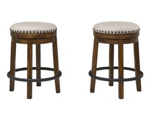 Valebeck Counter Height Stool in Brown and Black