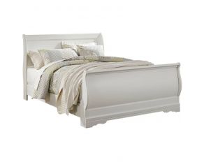 Anarasia Queen Sleigh Bed in White