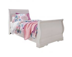 Anarasia Twin Sleigh Bed in White