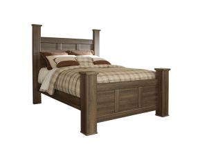 Juararo Queen Poster Bed in Dark Brown