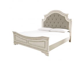 Realyn King Panel Bed in Chipped White