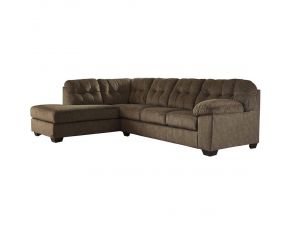 Accrington 2-Piece Sleeper Sectional with LAF Chaise in Earthy Brown