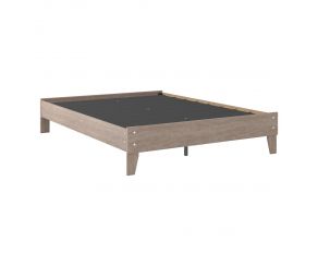 Flannia Queen Platform Bed in Warm Gray