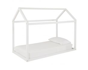 Flannibrook Twin House Bed Frame in White