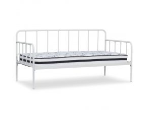 Trentlore Twin Metal Day Bed with Platform in White