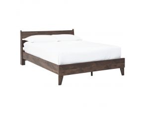 Calverson Queen Panel Platform Bed in Mocha