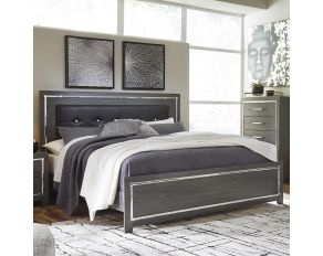 Lodanna King Panel Bed with Roll Slat in Gray