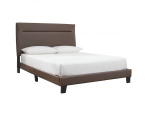 Adelloni Queen Upholstered Bed in Brown