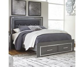 Lodanna King Storage Bed with Roll Slat in Gray