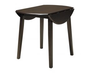 Ashley Furniture Hammis Round DRM Drop Leaf Table in Dark Brown