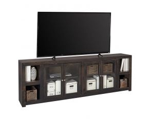 Avery Loft 97 Console with 4 Doors in Ghost Black