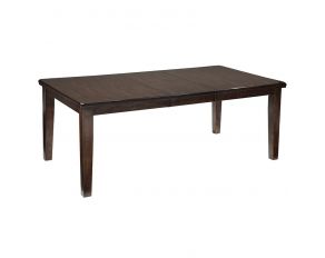 Ashley Furniture Haddigan Rectangular Dining Room Extension Table in Dark Brown