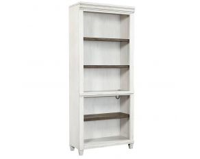 Caraway Farmhouse Open Bookcase in Aged Ivory