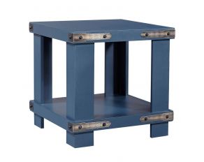 Sawyer End Table in Malta Blue