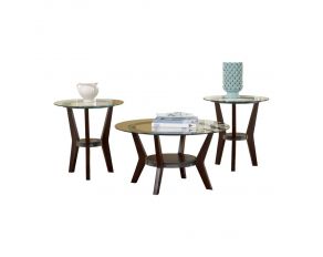 Ashley Furniture Fantell 3Pc Occasional Table Set  in Dark Brown