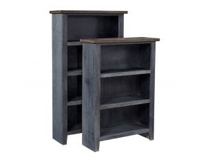 Eastport 60 Bookcase with 3 fixed shelves in Drifted Black