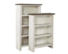 Eastport 60 Bookcase with 3 fixed shelves in Drifted White