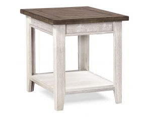 Eastport End Table in Drifted White