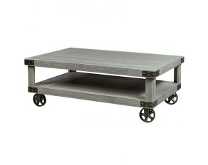 Industrial Cocktail Table in Lighthouse Grey