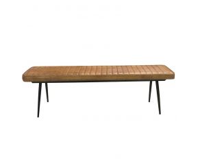 Misty Cushion Side Bench in Camel And Black