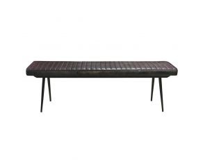 Partridge Cushion Bench in Espresso And Black