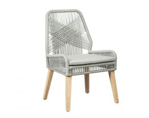 Woven Back Side Chairs in Grey