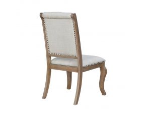 Brockway Cove Tufted Side Chairs in Cream And Barley Brown