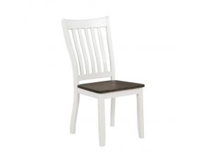 Kingman Slat Back Dining Chairs in Espresso And White