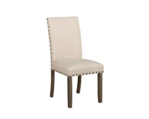 Coleman Upholstered Side Chairs in Beige And Rustic Brown