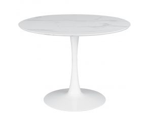 Arkell 40-inch Round Pedestal Dining Table White