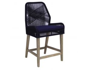 Athens Counter Height Stool in Dark Blue